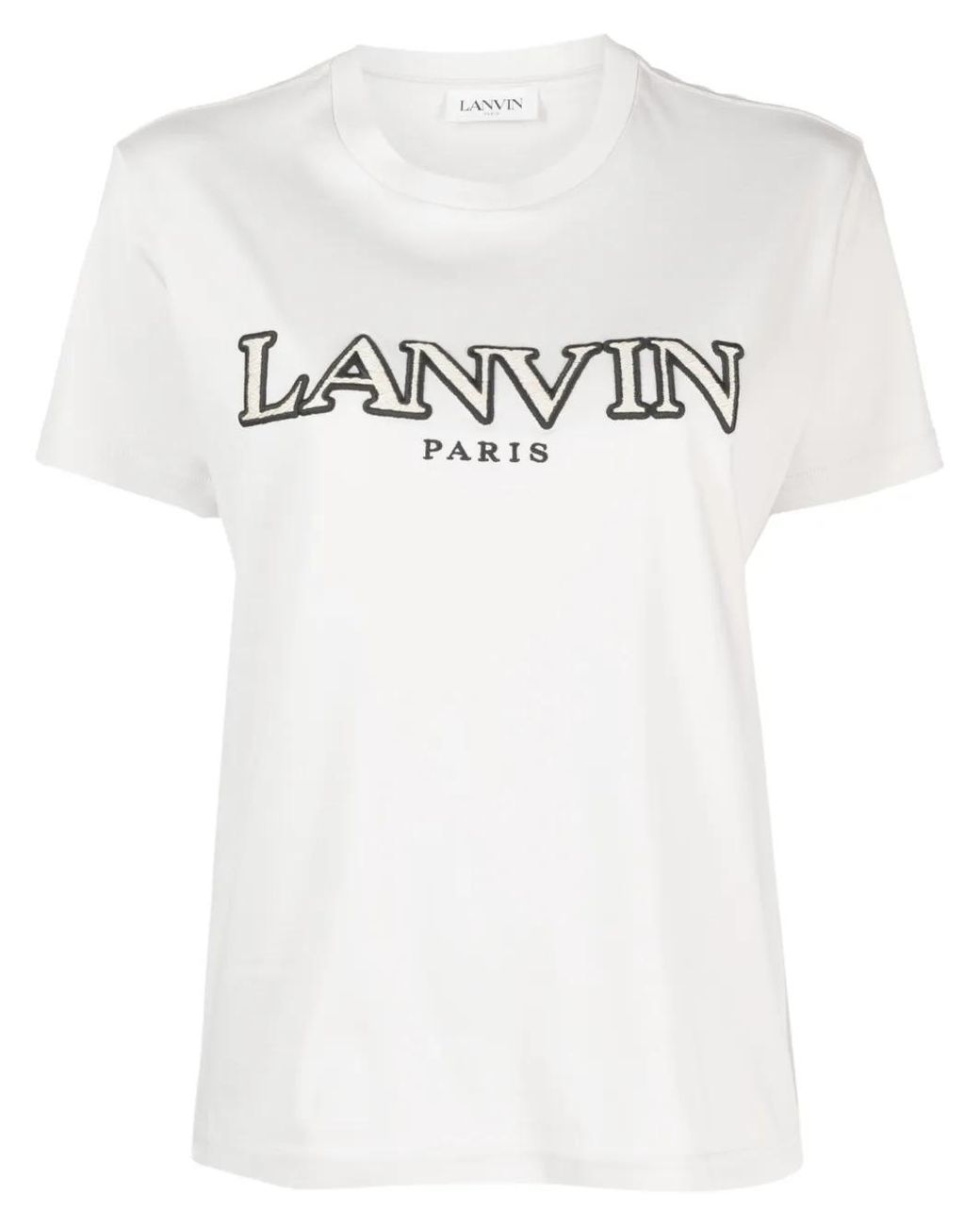 Lanvin White Curb Regular Fit Tee-Shirt