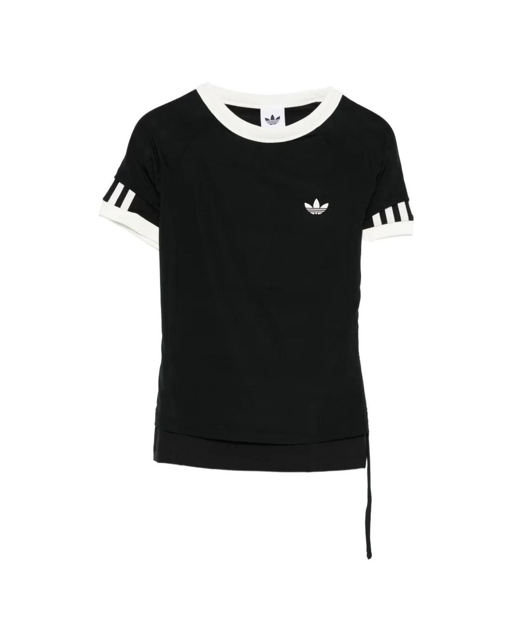 Adidas Black Three Stripe Logo T-Shirt