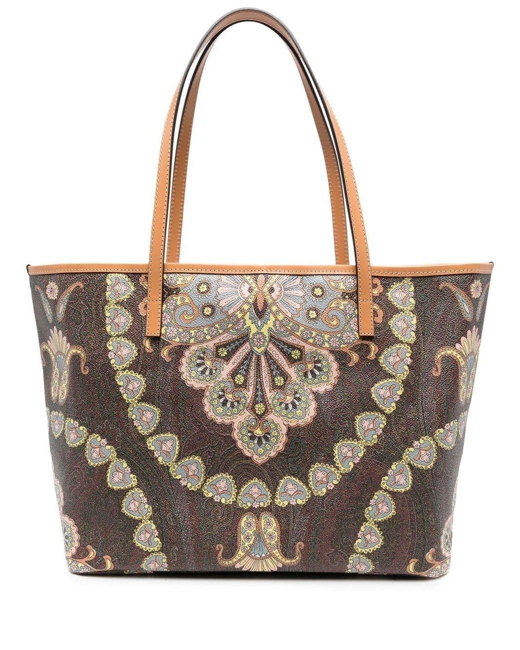 Etro Shopping Bag Paisley-print Tote Bag in Brown | Lyst Australia