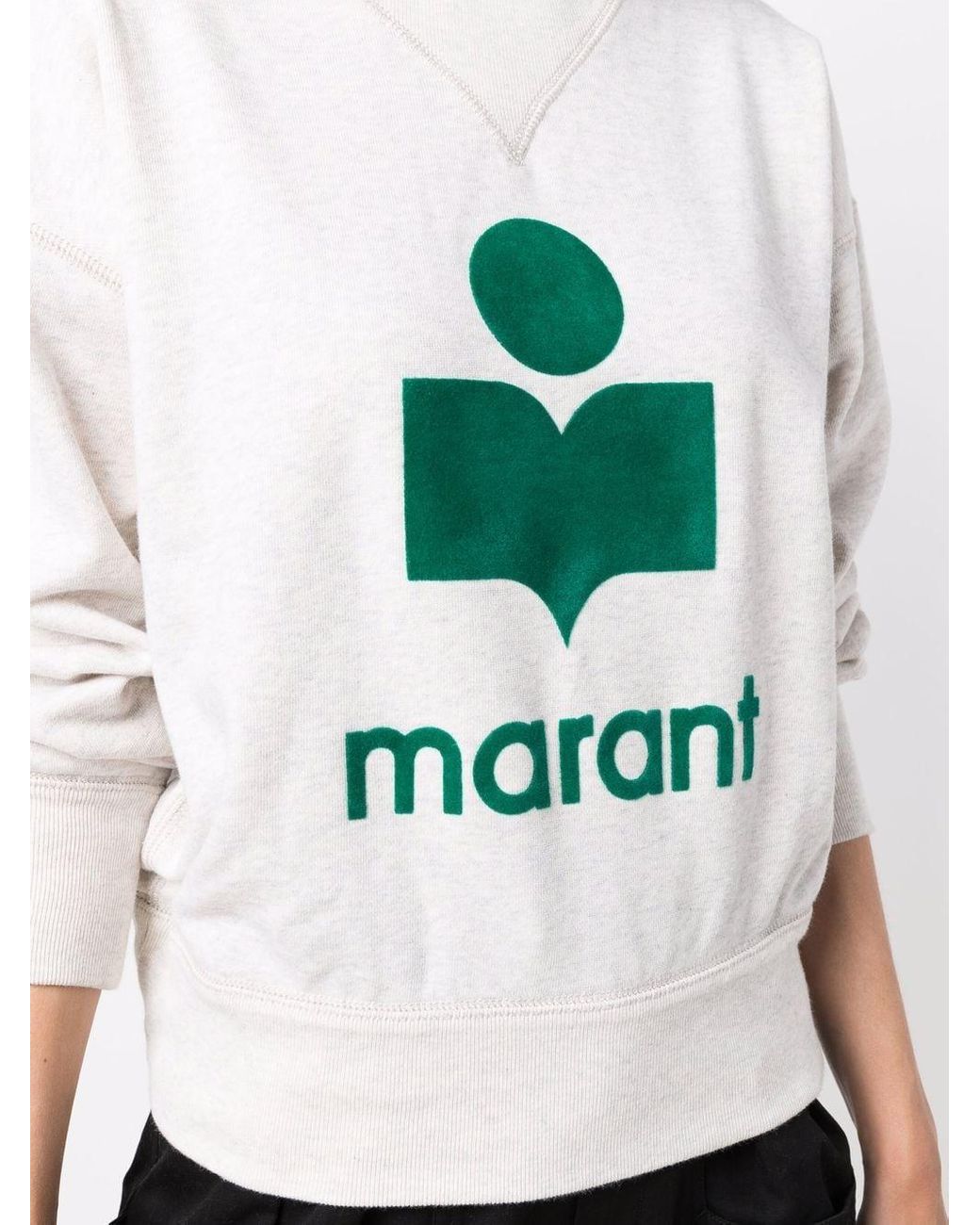 Étoile Isabel Marant Logo-print Mock Neck Sweatshirt in Grey | Lyst Canada
