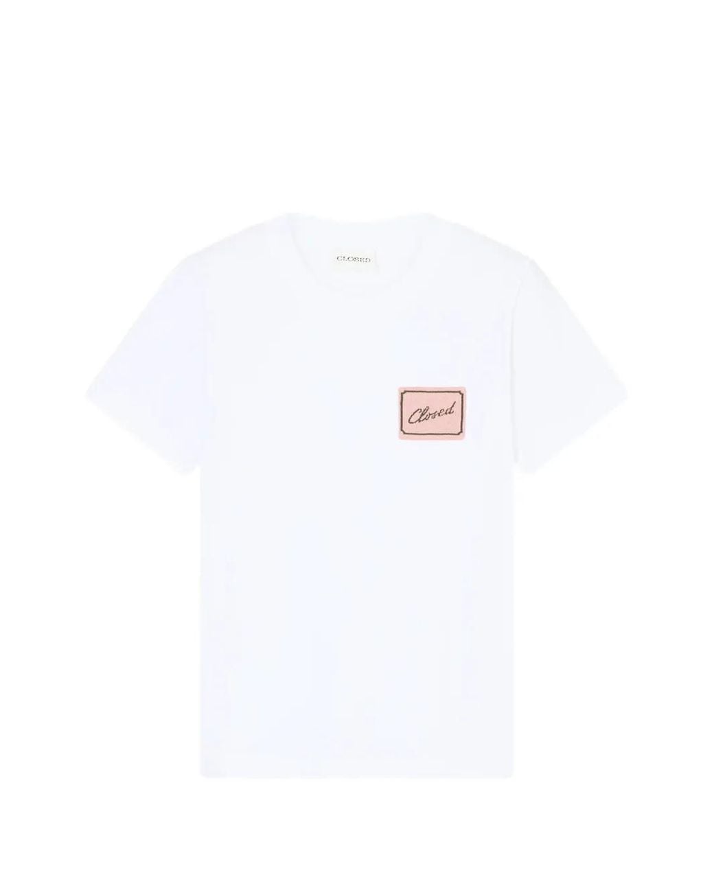 Closed White T-Shirt À Patch Logo