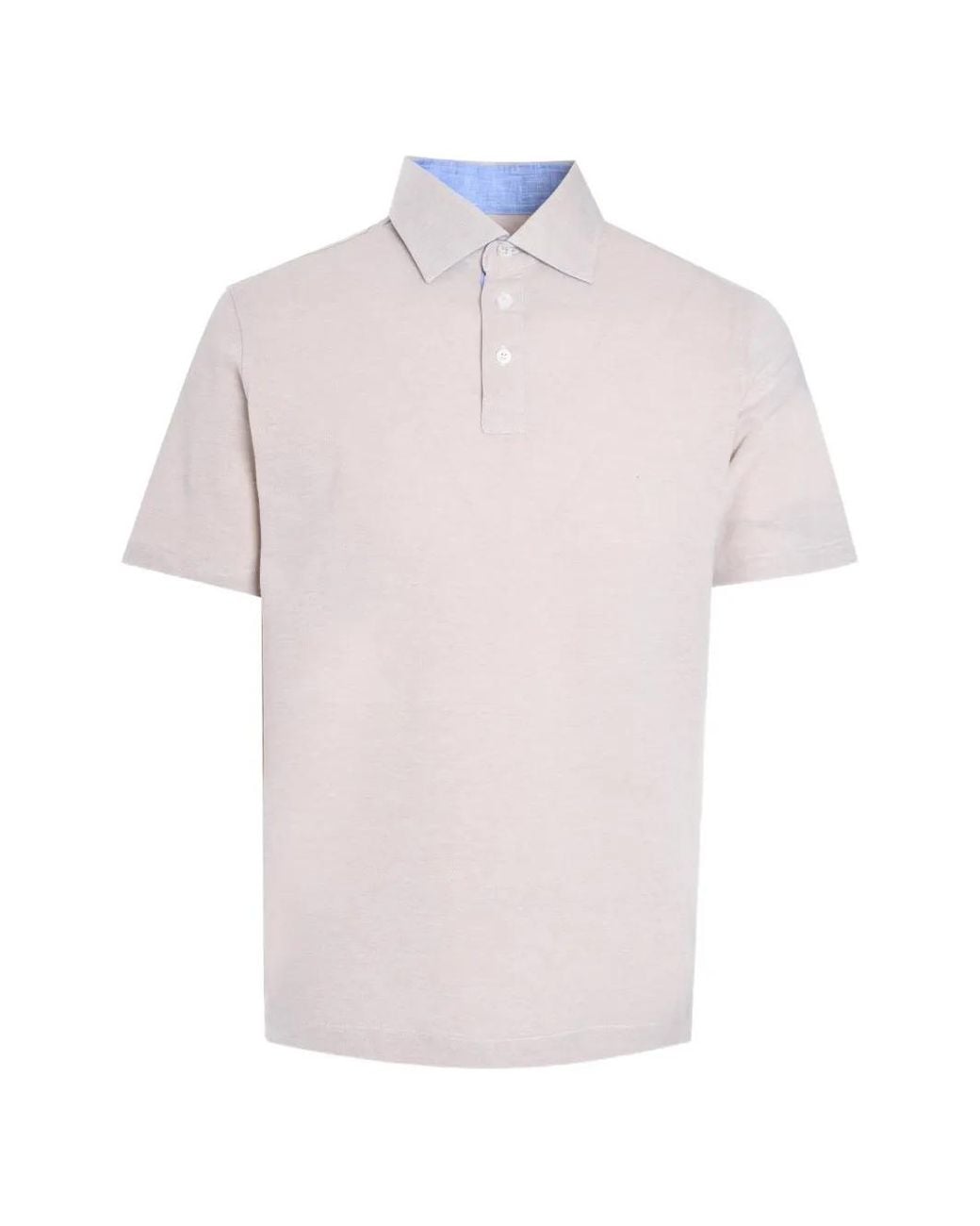 Luigi Borrelli Napoli Pink Short-Sleeve Polo for men
