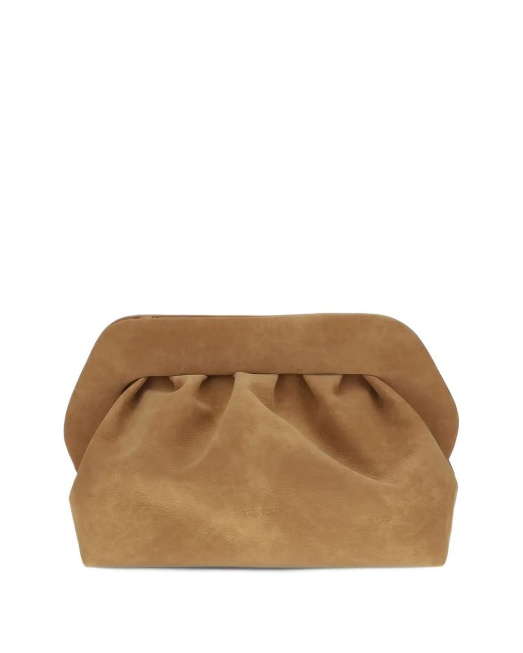 THEMOIRÈ Brown Bios Ruched Clutch Bag