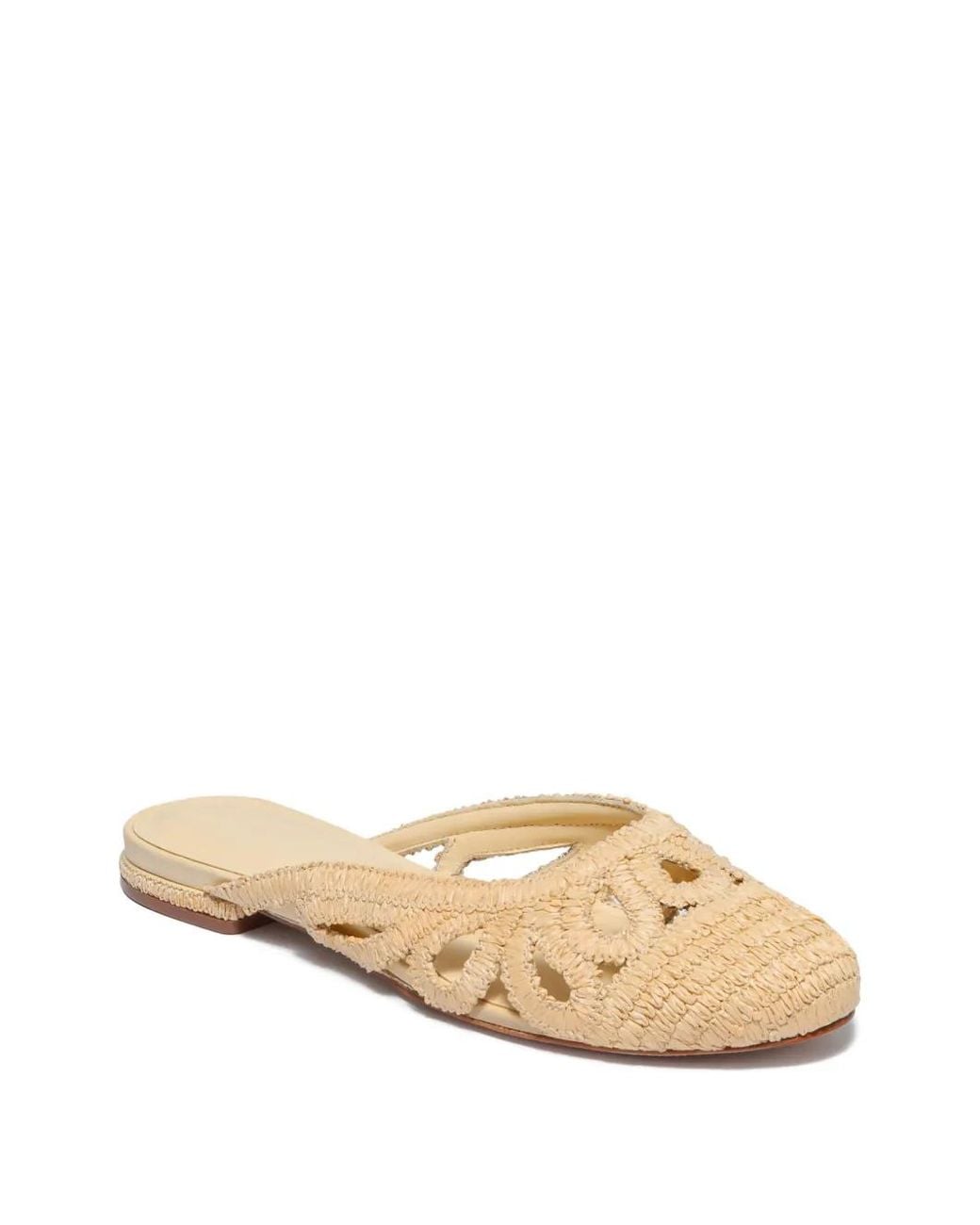 Bernardo Natural Cappadocia Raffia Cut-Out Mules