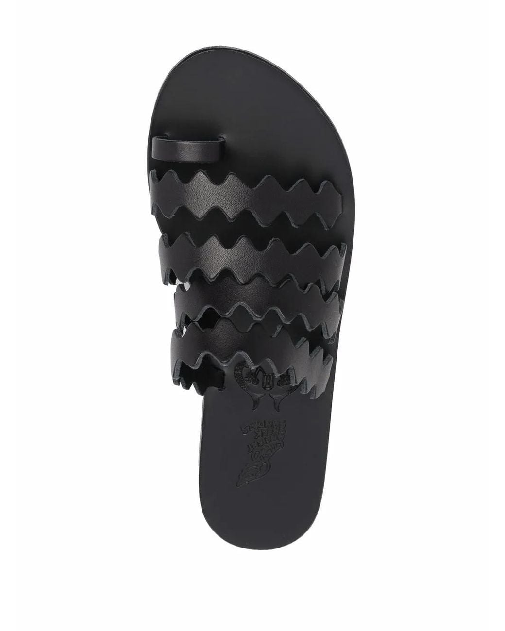 Ancient Greek Sandals Black Niki Onda Leather Sandals