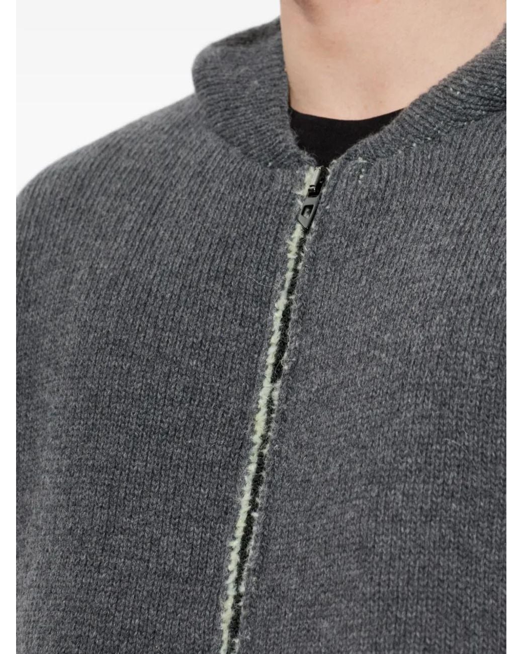 DIESEL Gray Hoodie K-Boubby À Fermeture Zippée for men