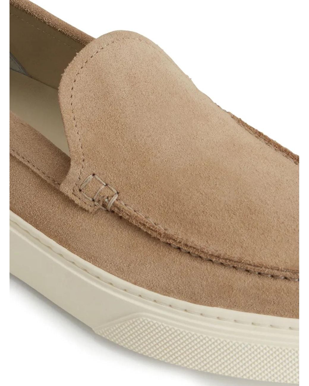 Woolrich Natural Slip-On Suede Loafers for men