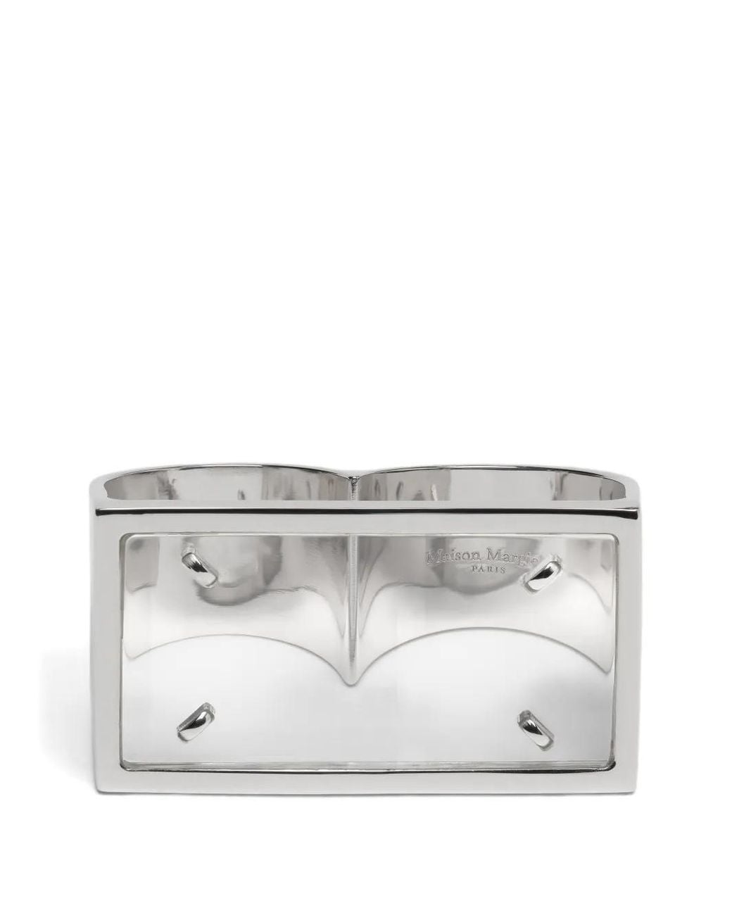 Maison Margiela Gray Four Stitches Double-Signet Ring