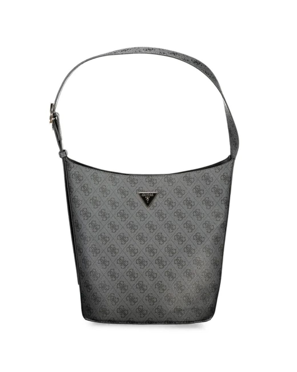 Guess Gray Polyurethane Totebag