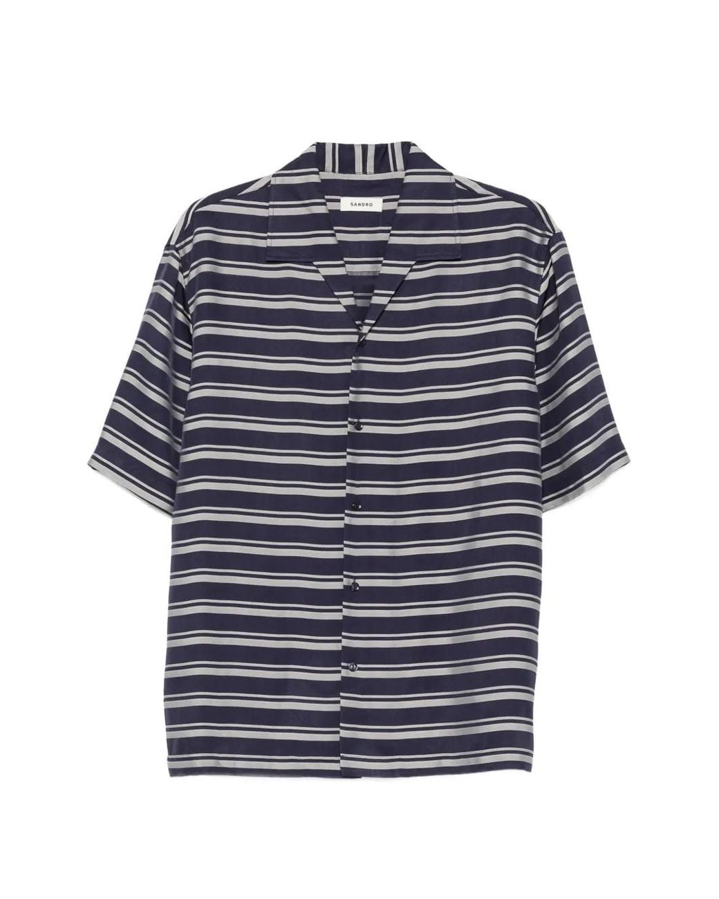 Sandro Blue Chemise À Rayures for men