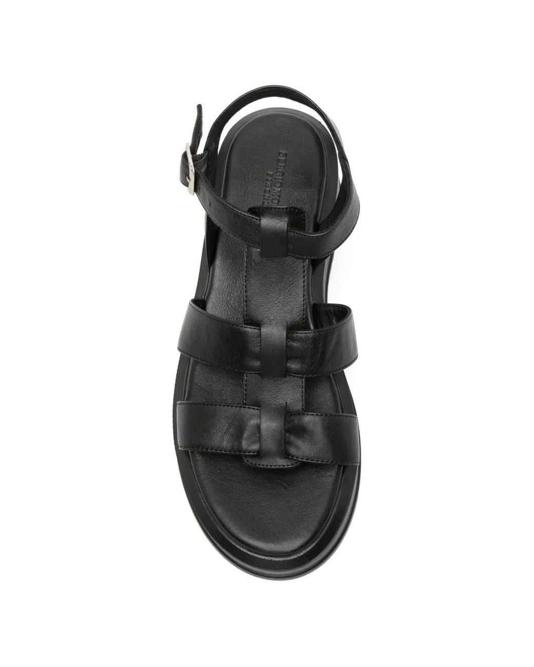 SERGIO MORETTI FIRENZE Black Buckle-Fastening Sandals