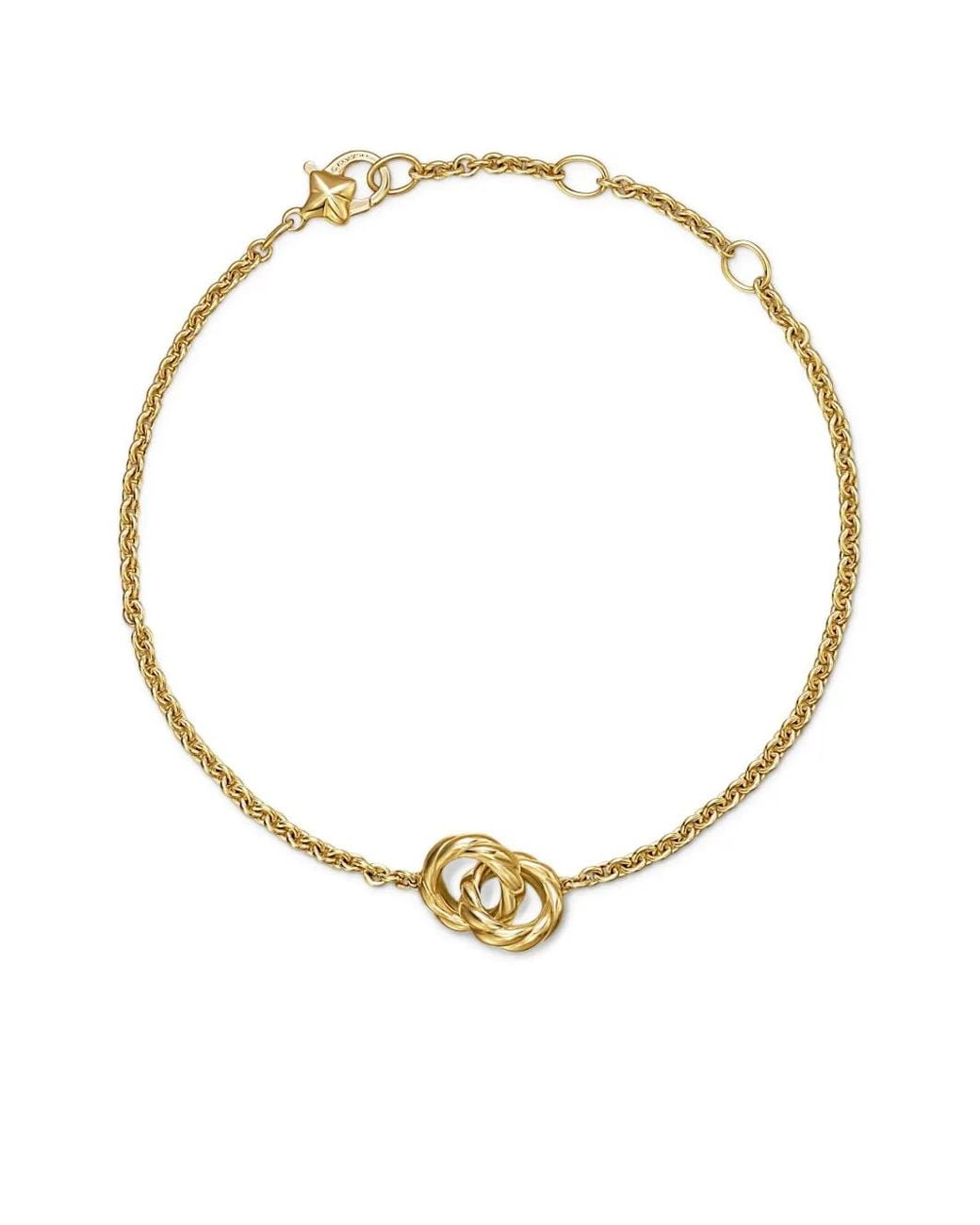 David Yurman White 18Kt Sculpted Cable Chain Bracelet (8Mm)