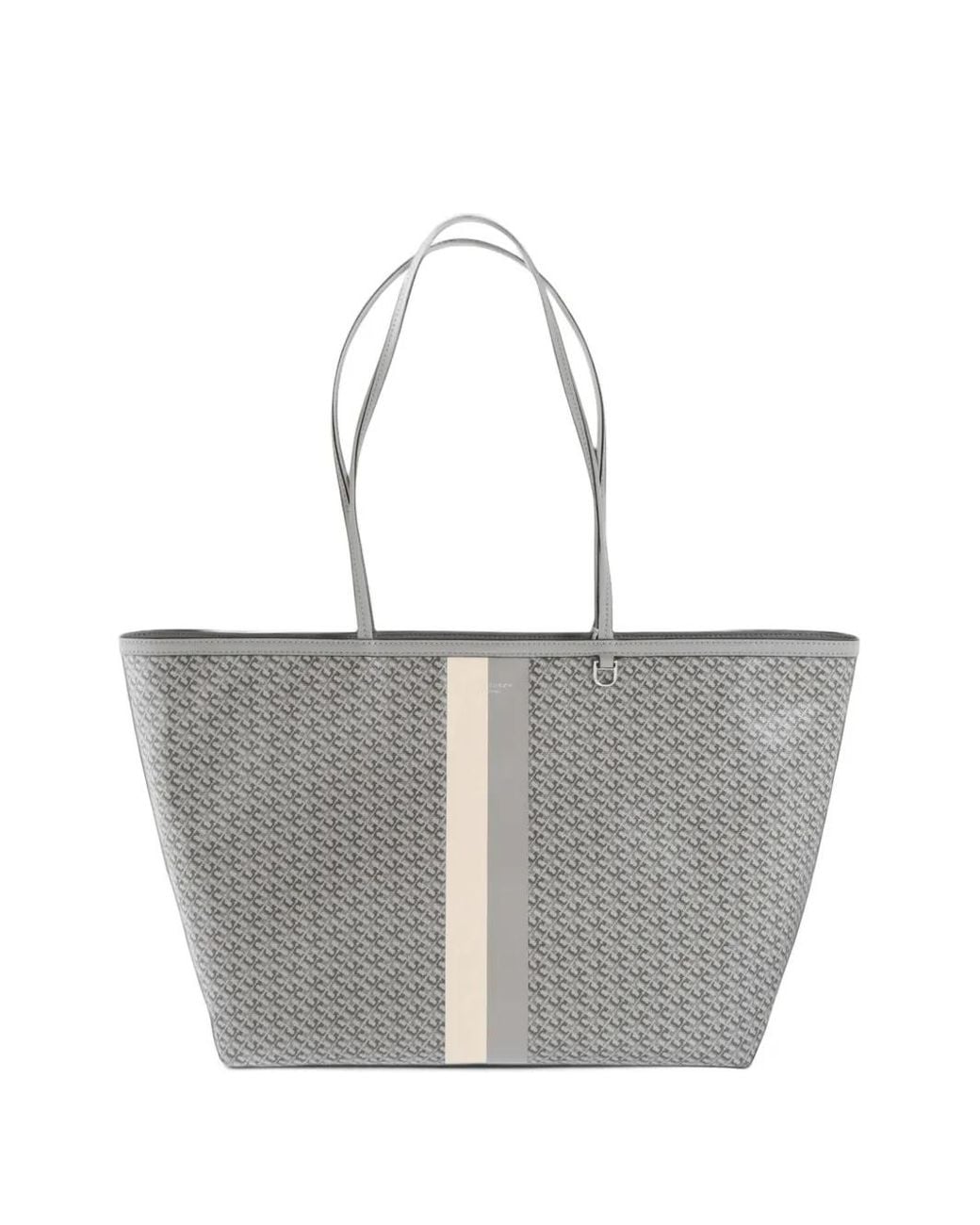 Tory Burch Gray Racer Tote Bag