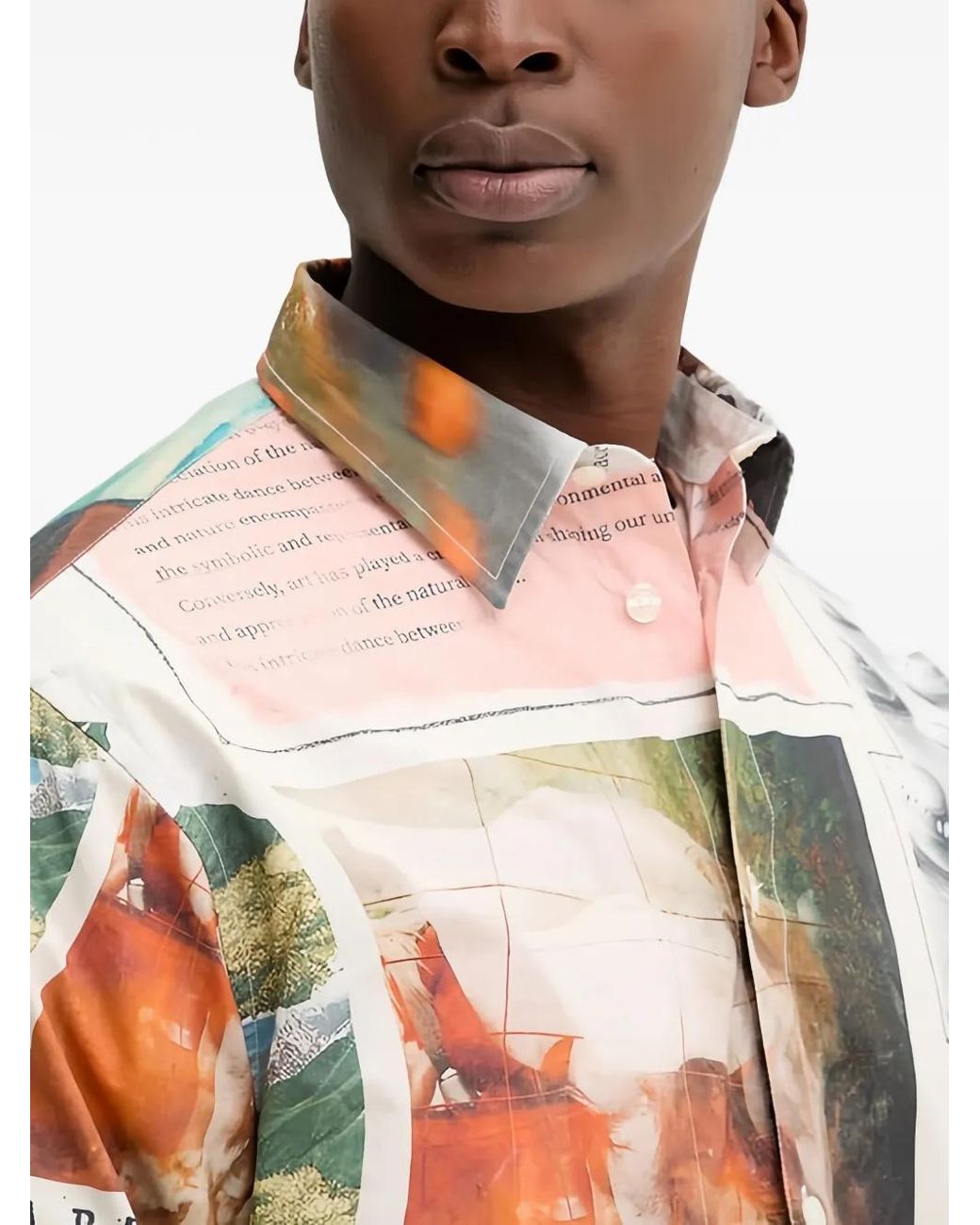 Desigual Natural Printed Shirt for men