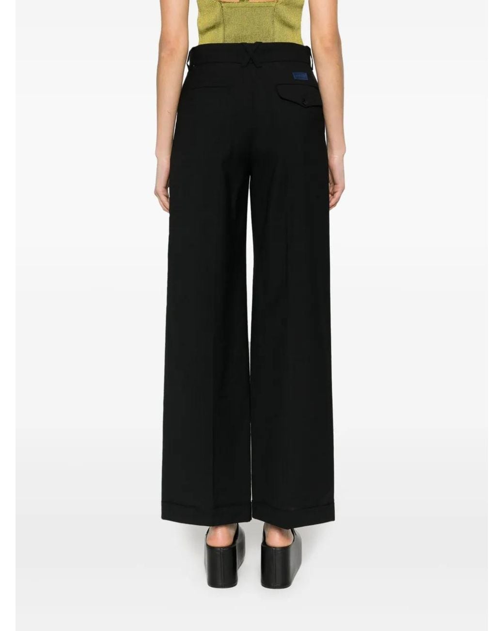 KENZO Black High-Waist Tailored Trousers