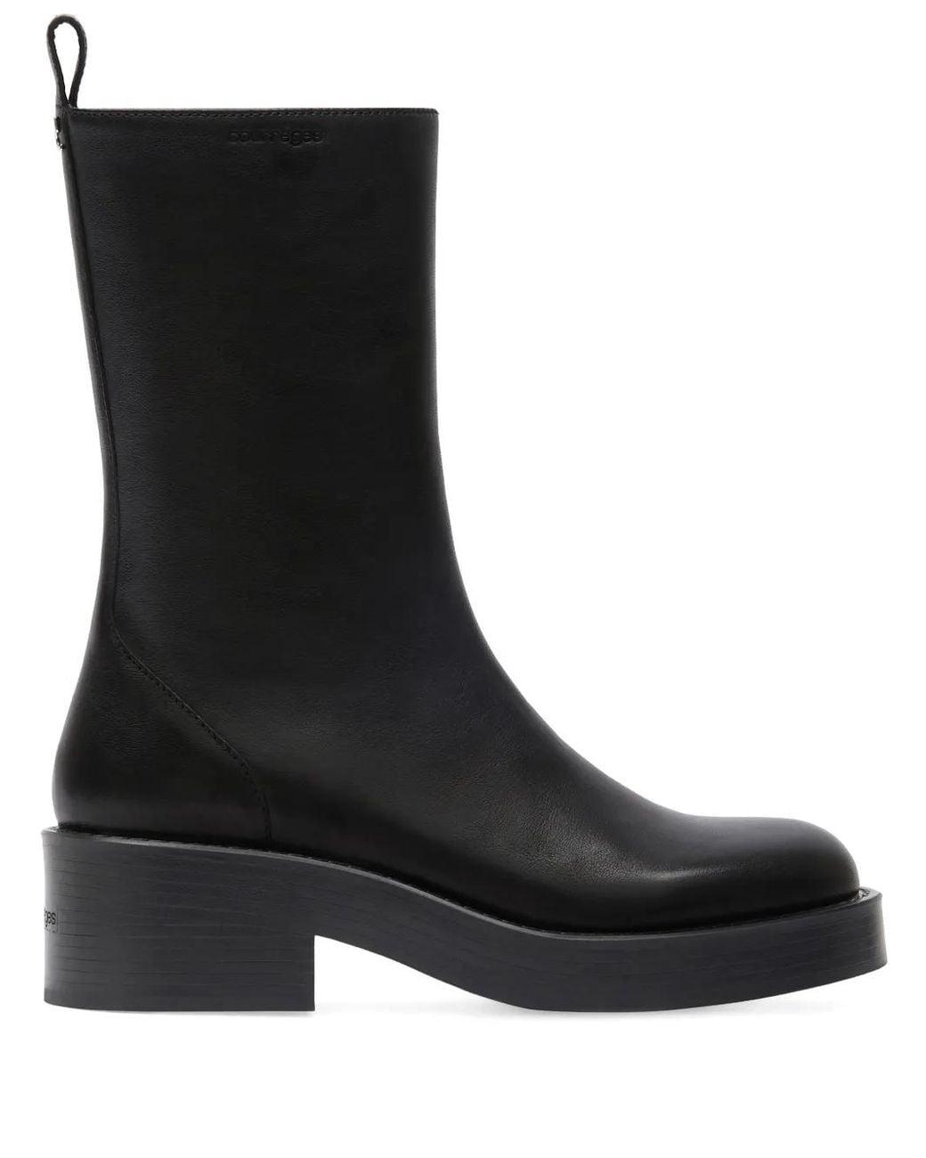 Courreges Black Rider Leather Boots