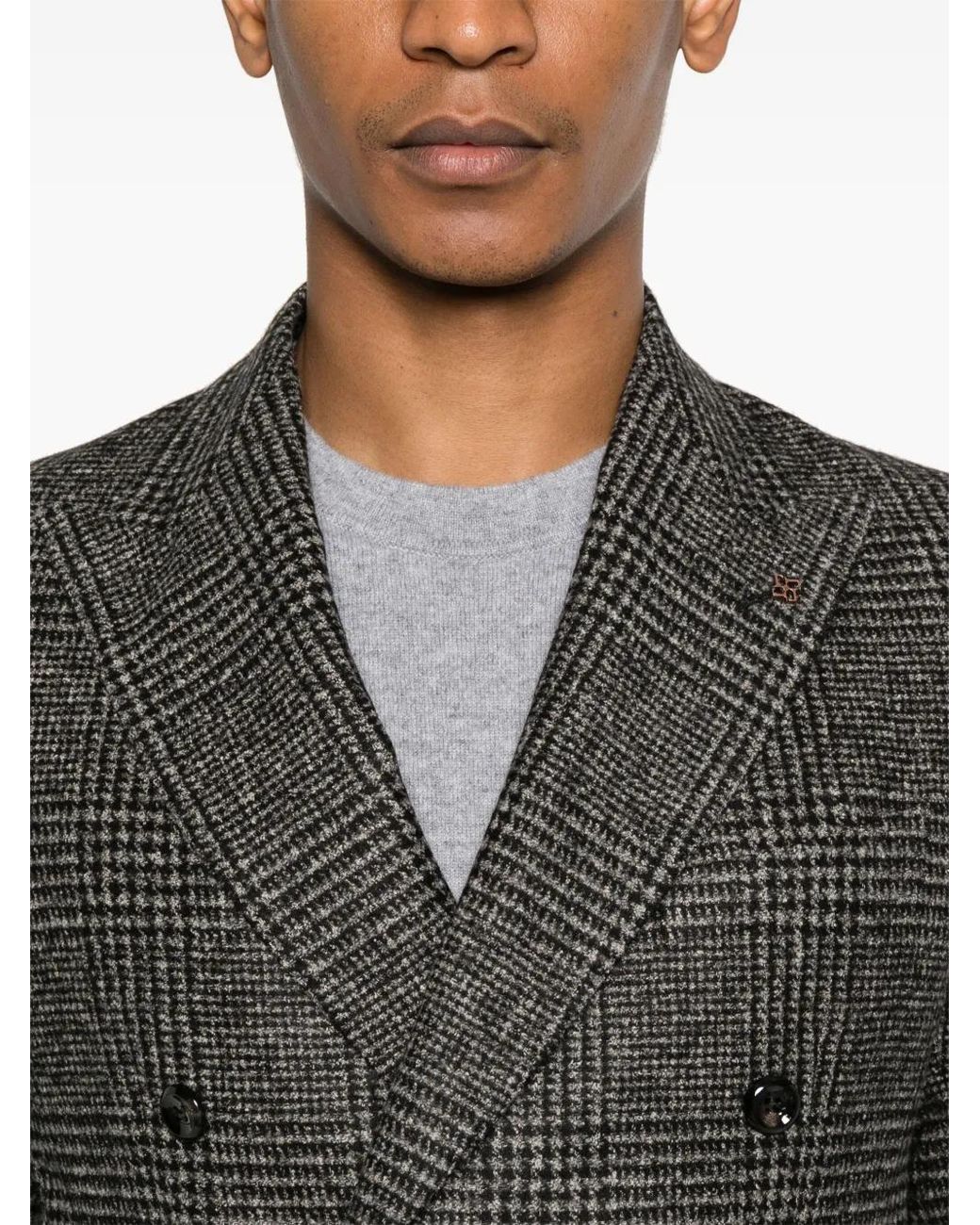 Tagliatore Geruite Blazer in het Gray voor heren