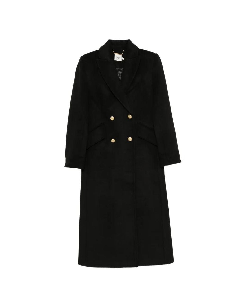 Aje. Black Harper Double-Breasted Coat