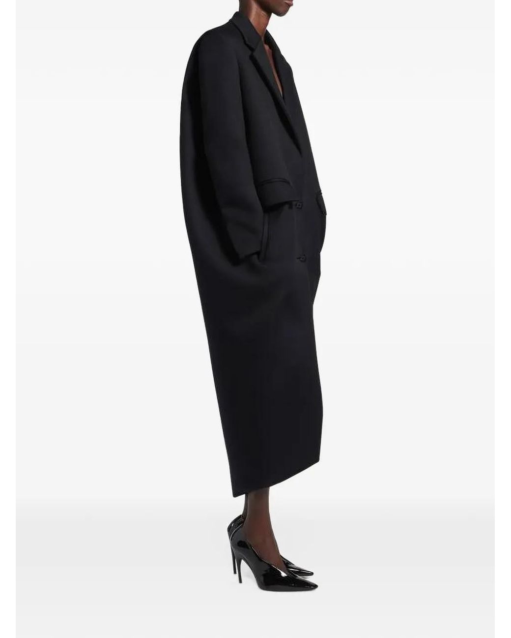 Balenciaga Black Long Sack Coat