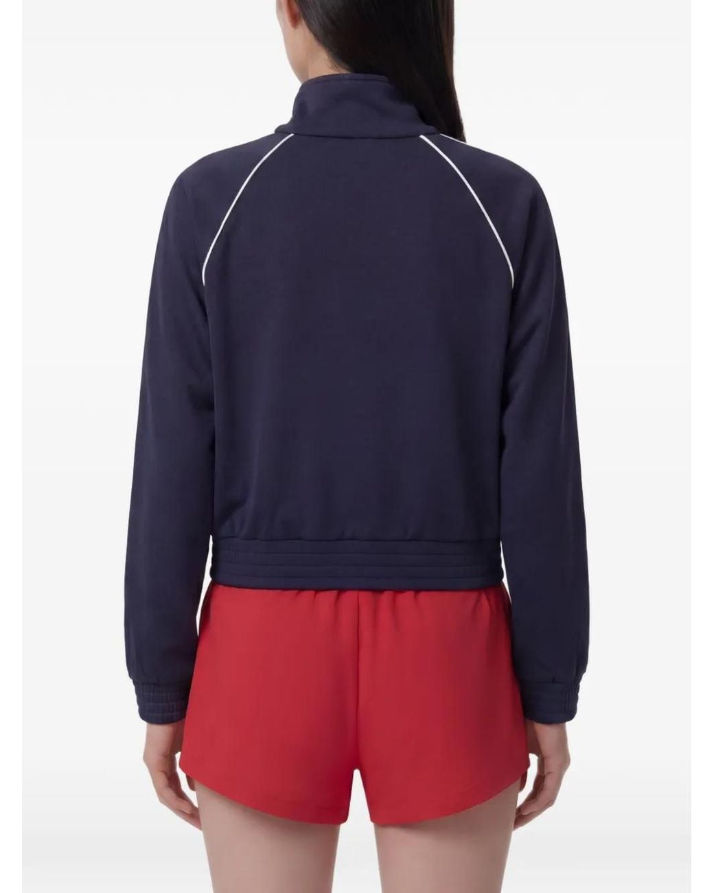 Sporty & Rich Blue Logo-Embroidered Piping Track Jacket for men