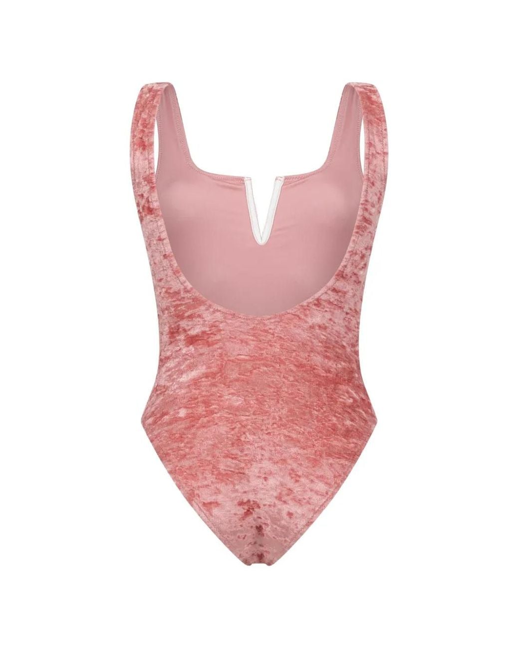 Paramidonna Pink Elle Velvet-Effect Swimsuit