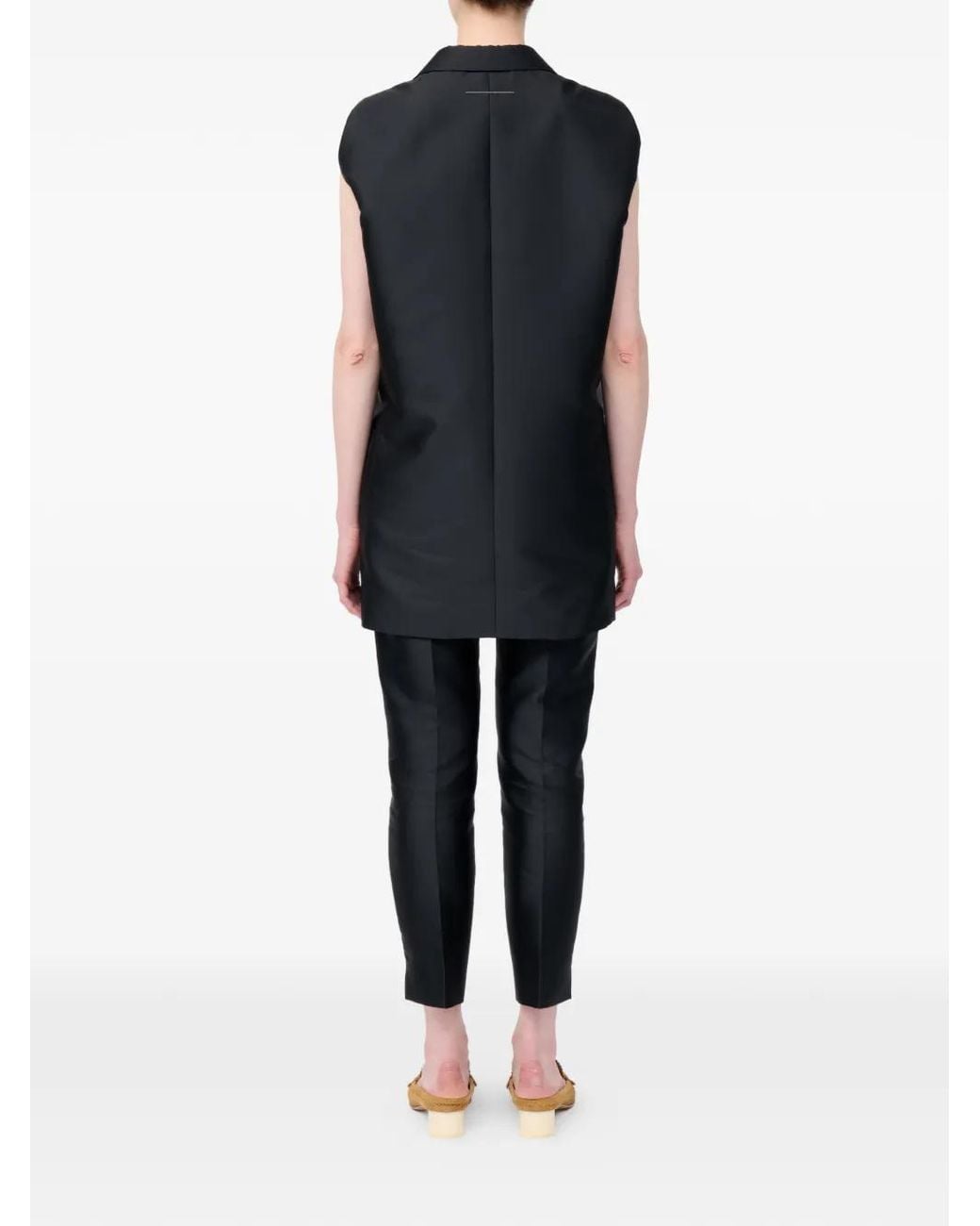 MM6 by Maison Margiela Black Sleeveless Waistcoat