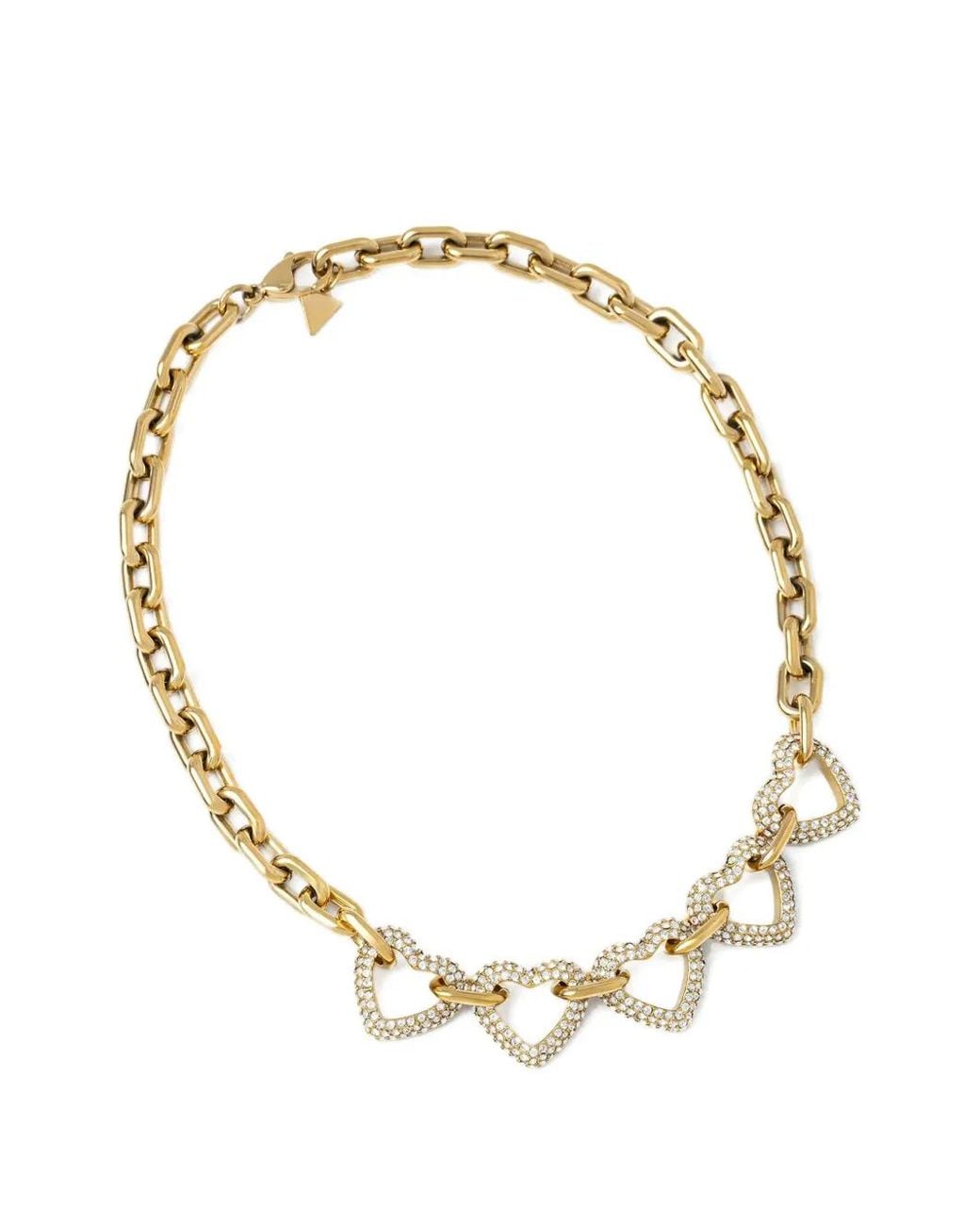 Guess Metallic Beloved Heart-Chain Necklace