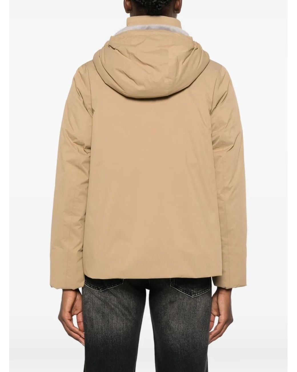 K-Way Natural Veste À Capuche Marlette À Patch Logo