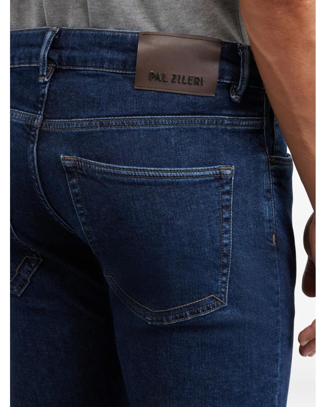 Pal Zileri Blue Five-Pocket Trousers for men