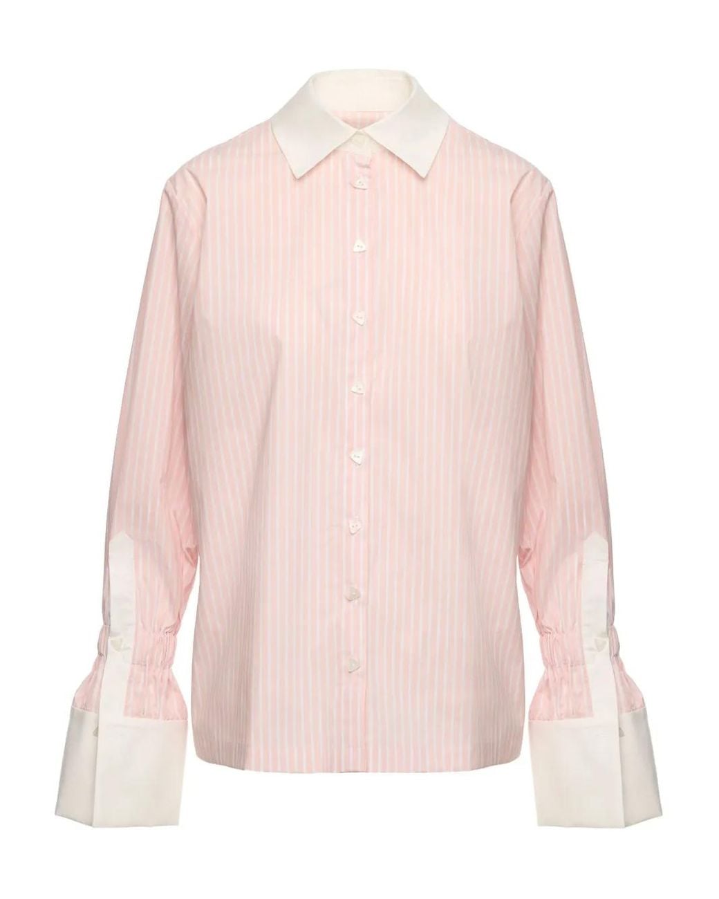 V:PM ATELIER Pink Ginny Striped Shirt