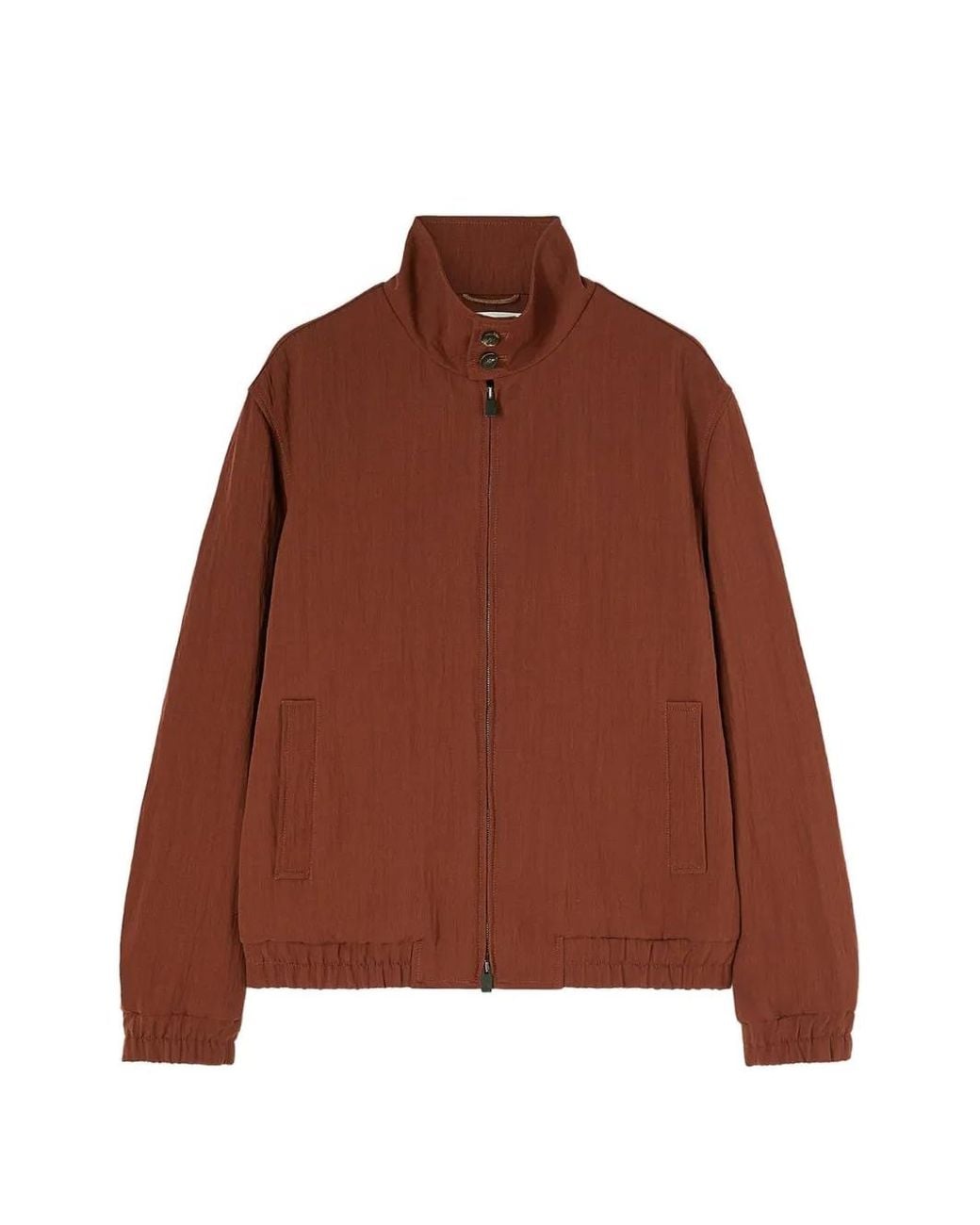 RETORI Brown Wrinkled-Effect Bomber Jacket