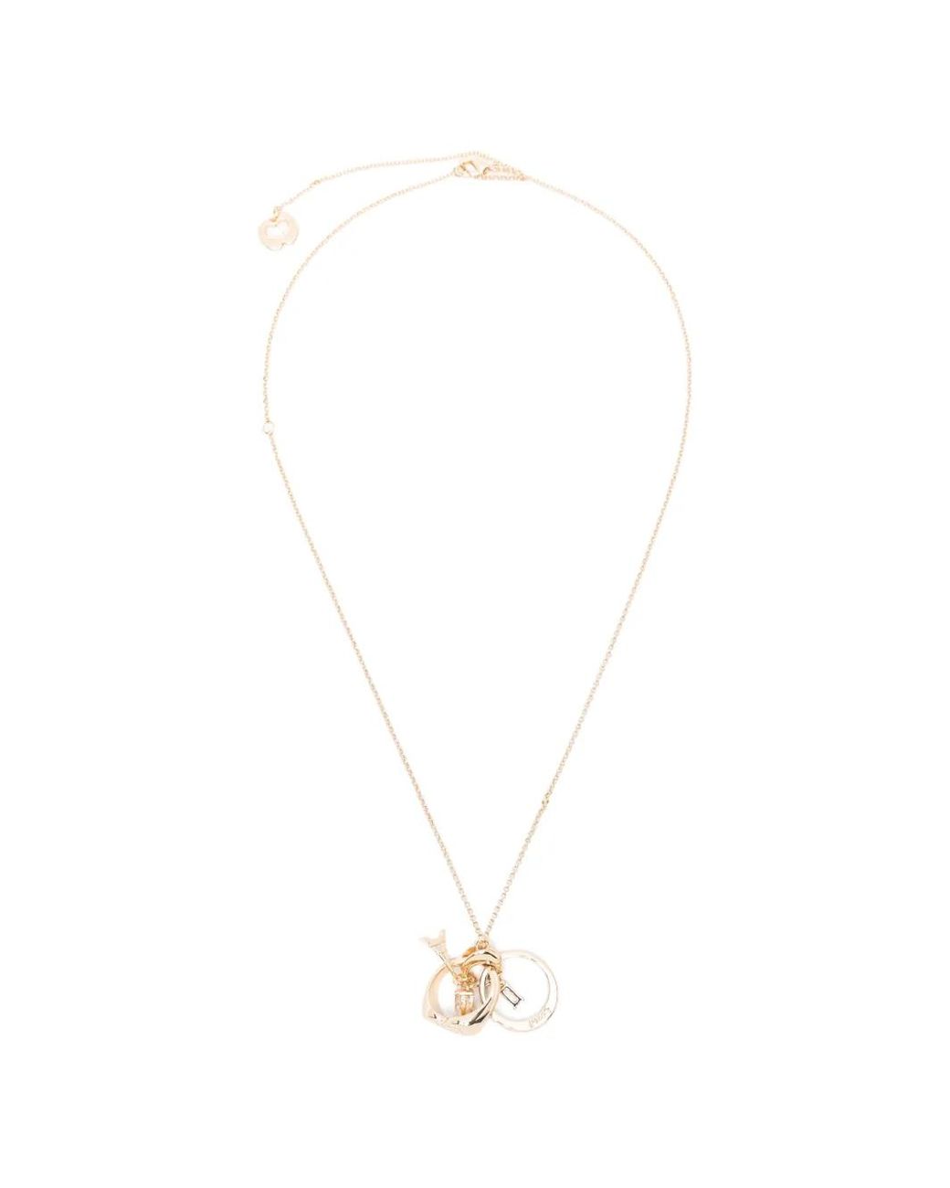 Maje White Charm Pendant Necklace