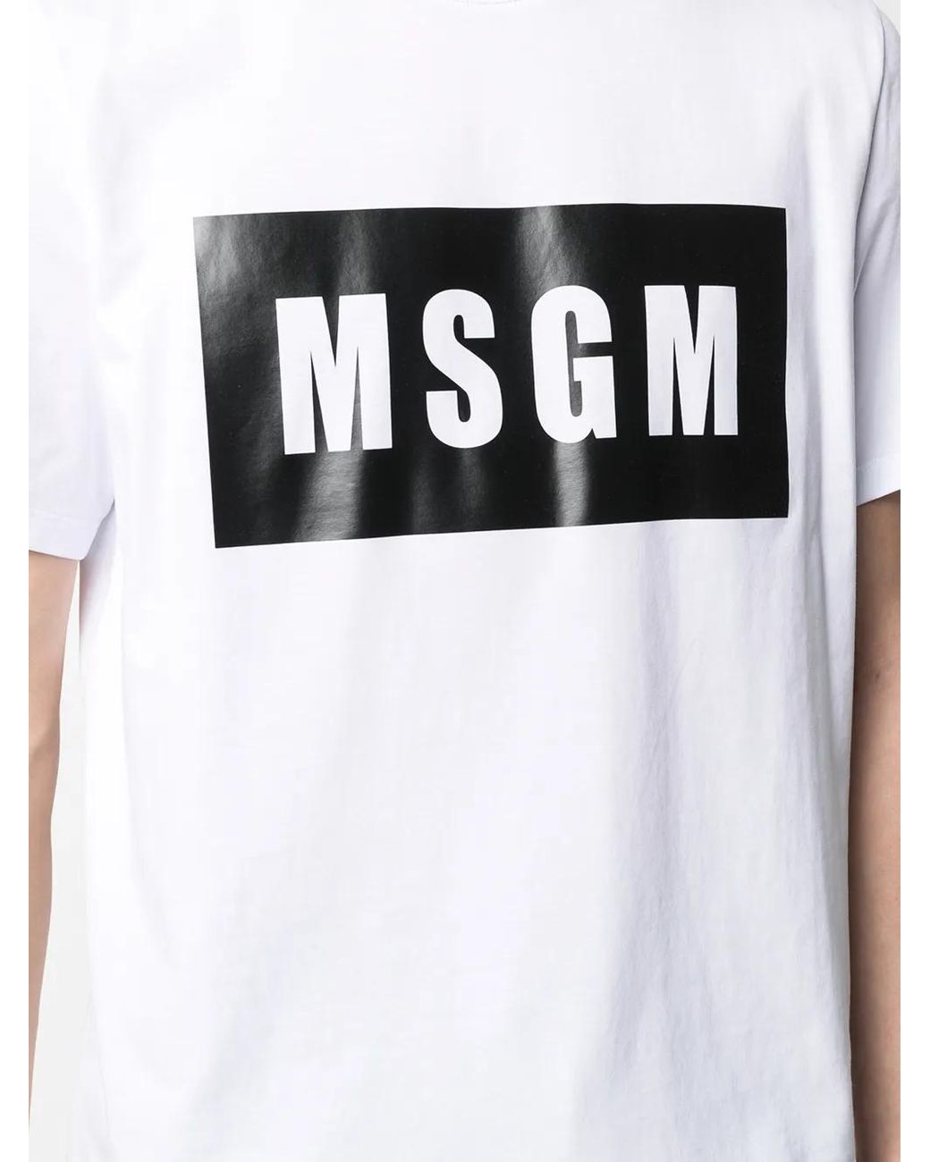 MSGM T-Shirt Met Logoprint in het White voor heren