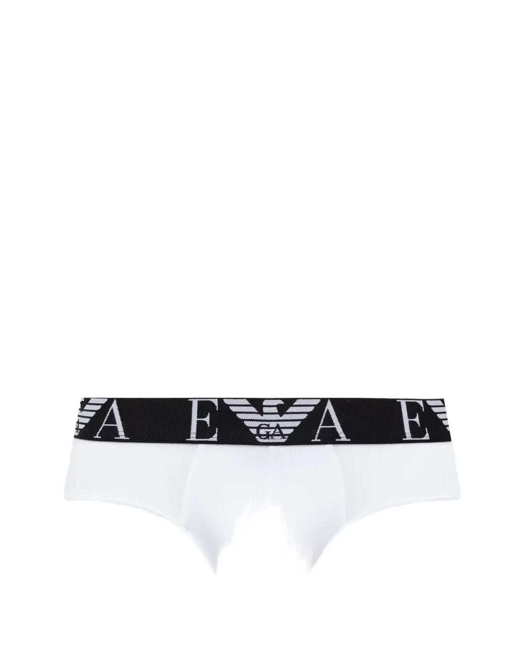 Emporio Armani Blue 5-Pack Of Stretch-Cotton Briefs With Elastic Logo-Waistband for men