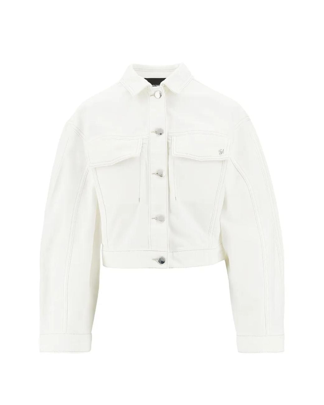 Veste À Coupe Crop Emporio Armani en coloris White