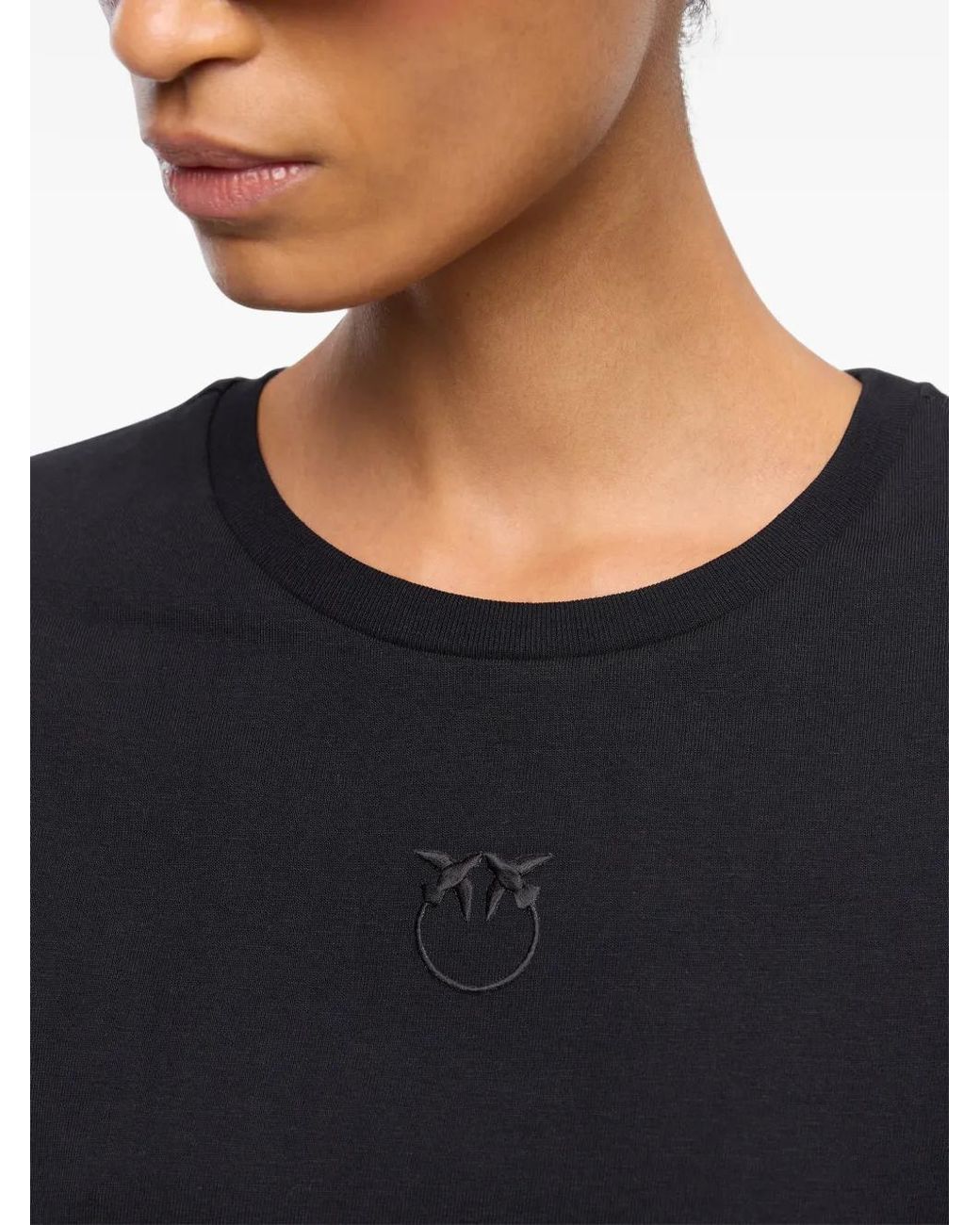 Pinko Black T-Shirt À Logo Love Birds