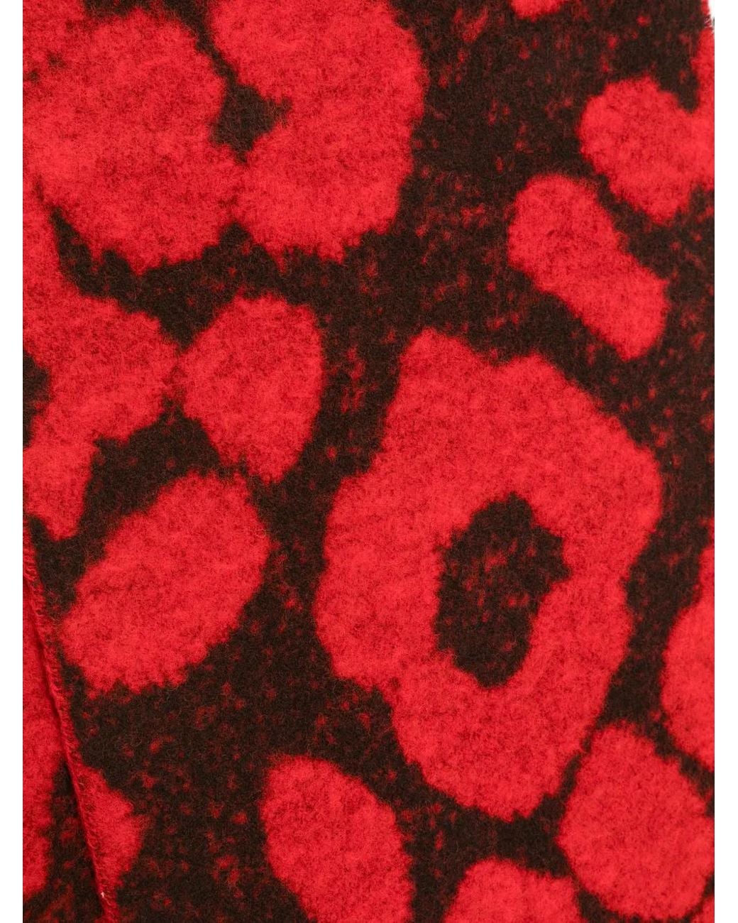 Paul Smith Red Fringed Scarf