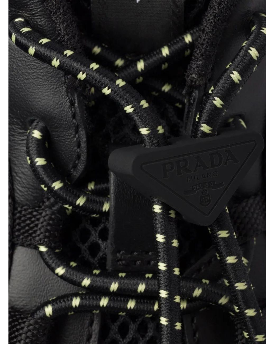 Prada Black Speedrock Mesh Fabric Sneakers