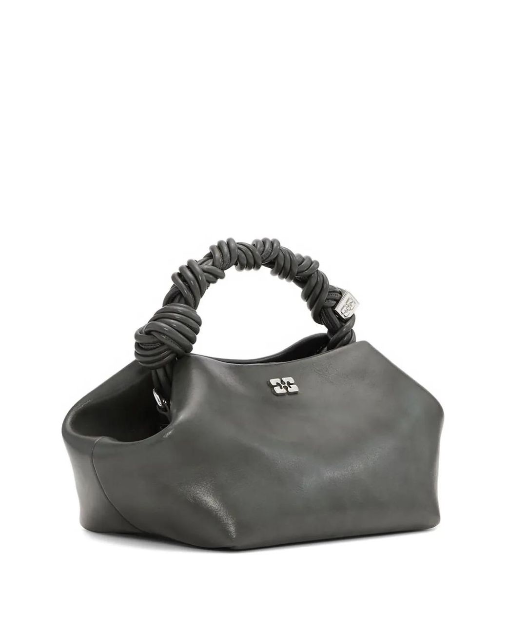Ganni Black Small Bou Tote Bag