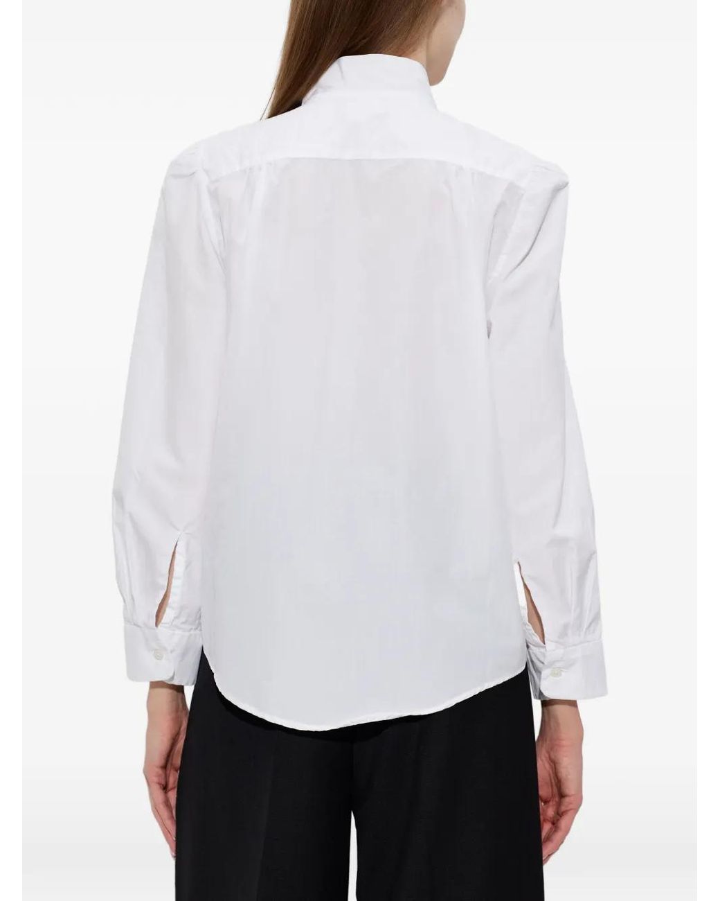 R13 White Tie-Detail Long-Sleeve Shirt