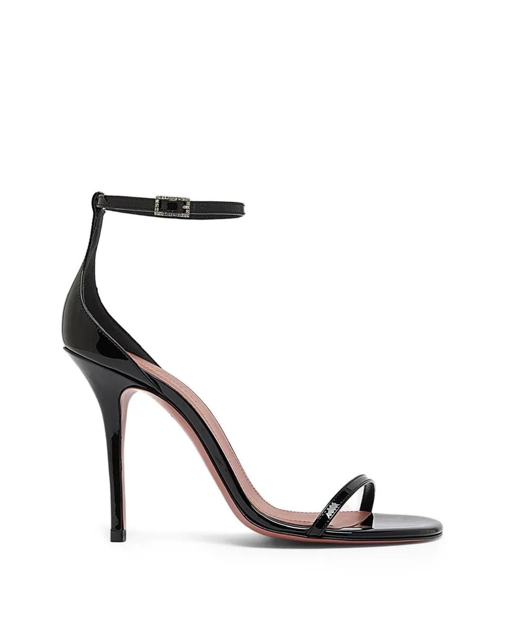 AMINA MUADDI Black Barbara Crystal-Embellished Heeled Sandals