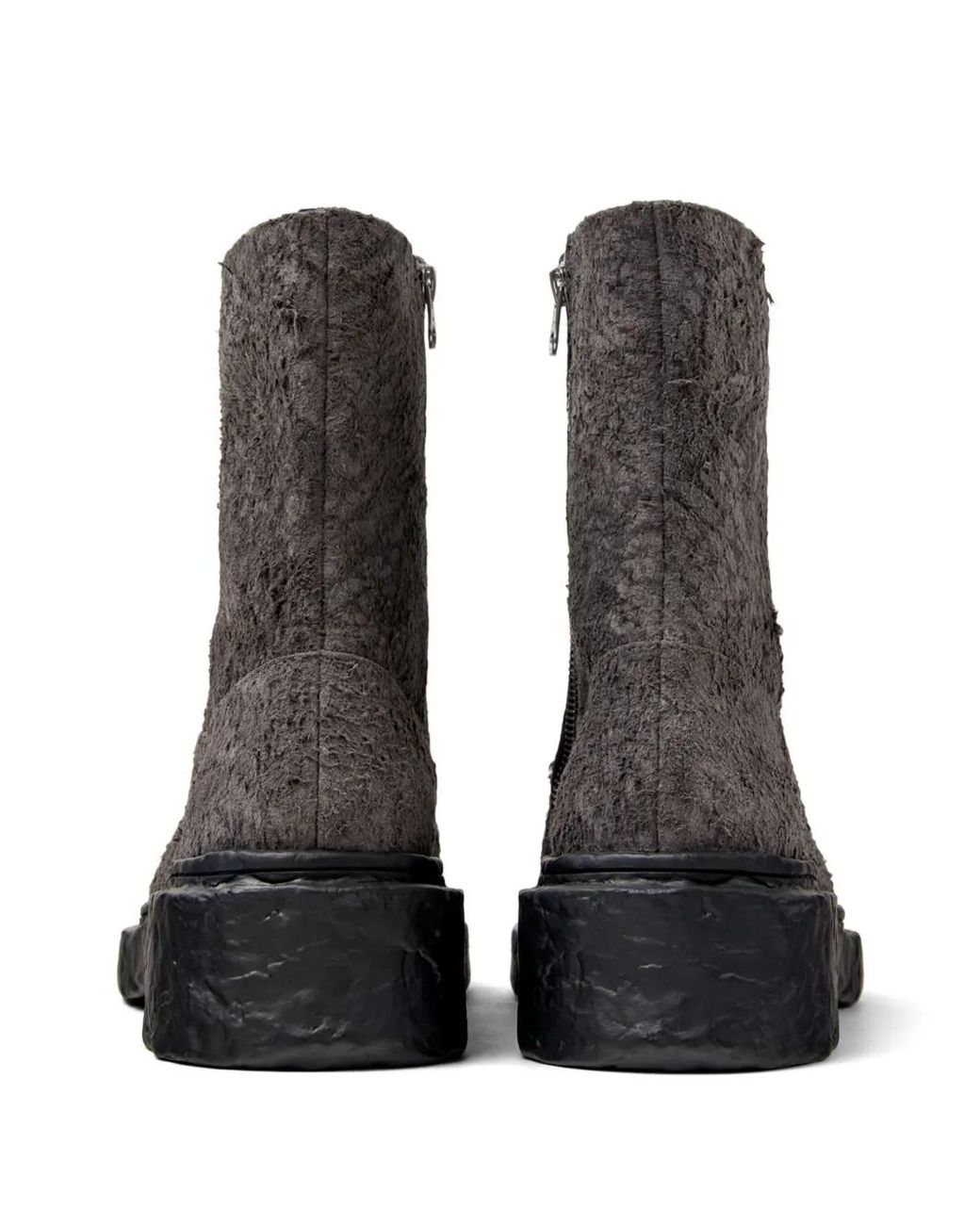 CAMPERLAB Brown Vámonos Textured-Finish Ankle Boots