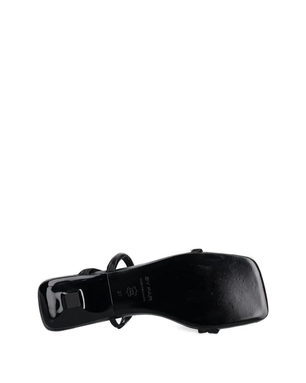 By Far Black 35Mm Leather-Wrapped Kitten-Heel Slides