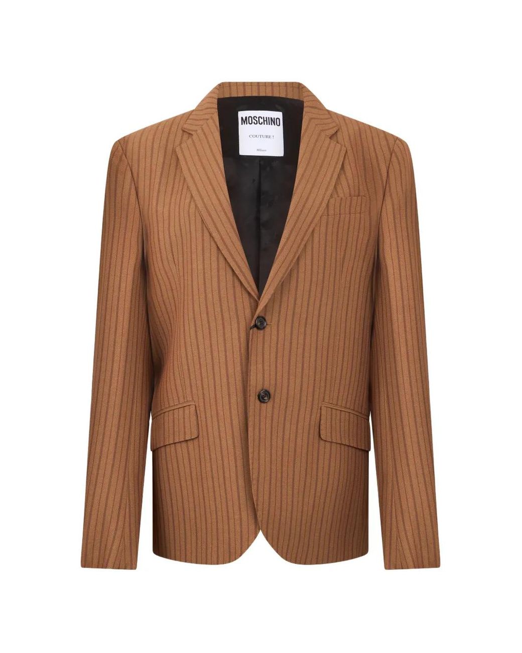 Moschino Brown Costume À Fines Rayures Et Imprimé Graffiti for men
