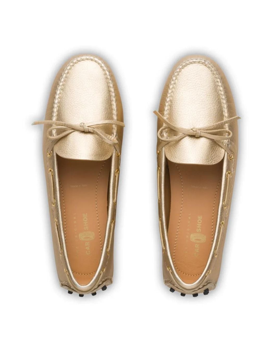 Car Shoe Natural Grained-Leather Driving Shoes