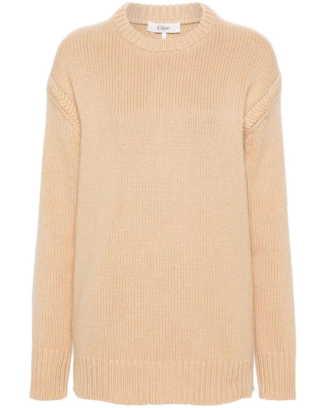 Chloé Natural Crew-Neck Sweater