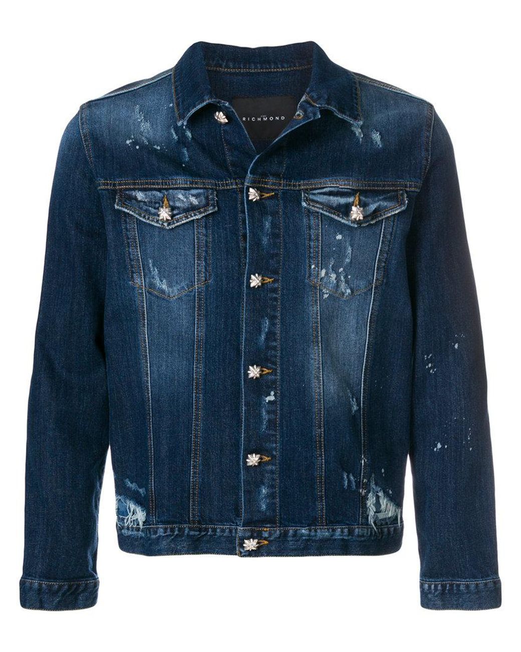 John Richmond Distressed Denim Jacket 
