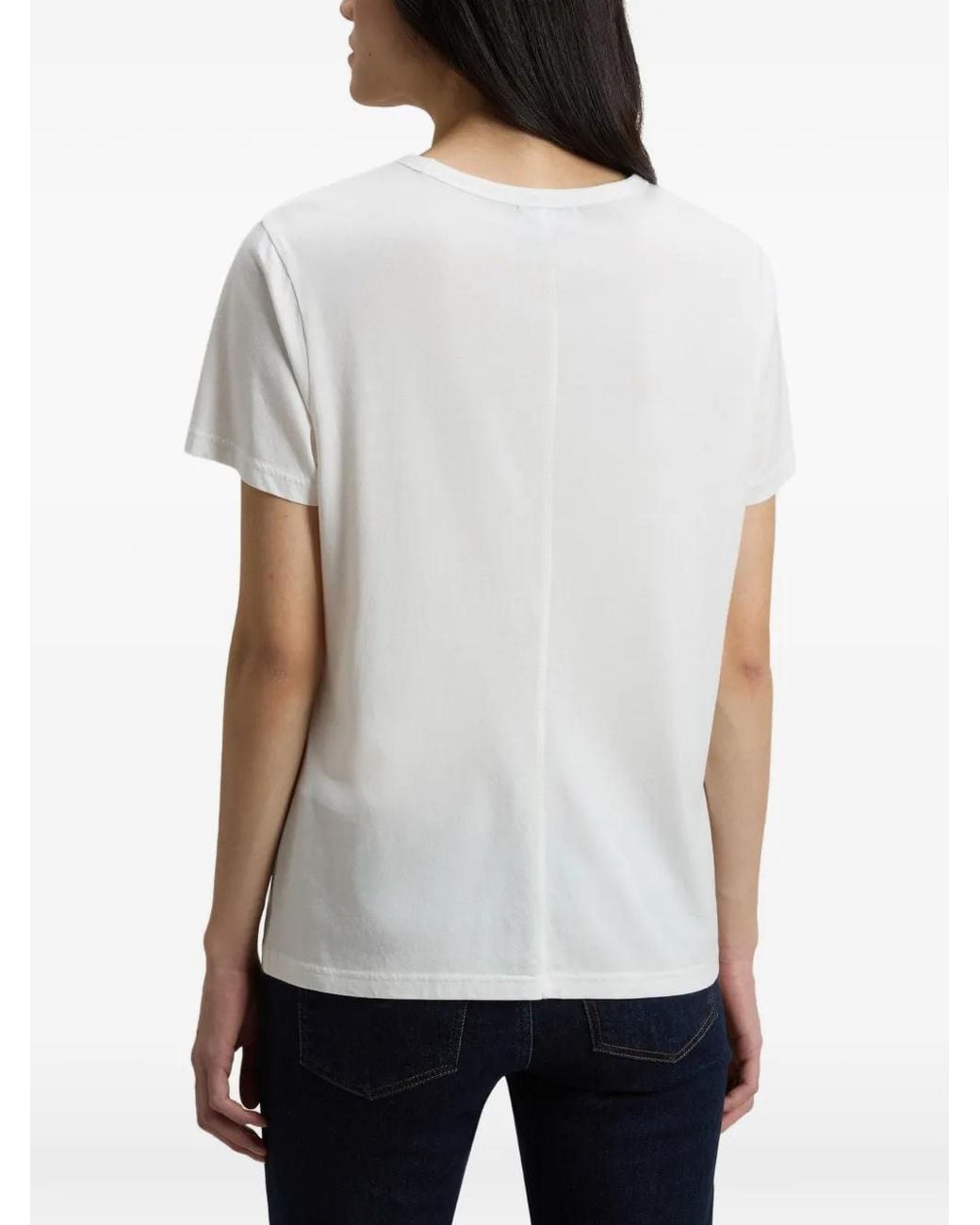 Woolrich White Logo Printed T-Shirt
