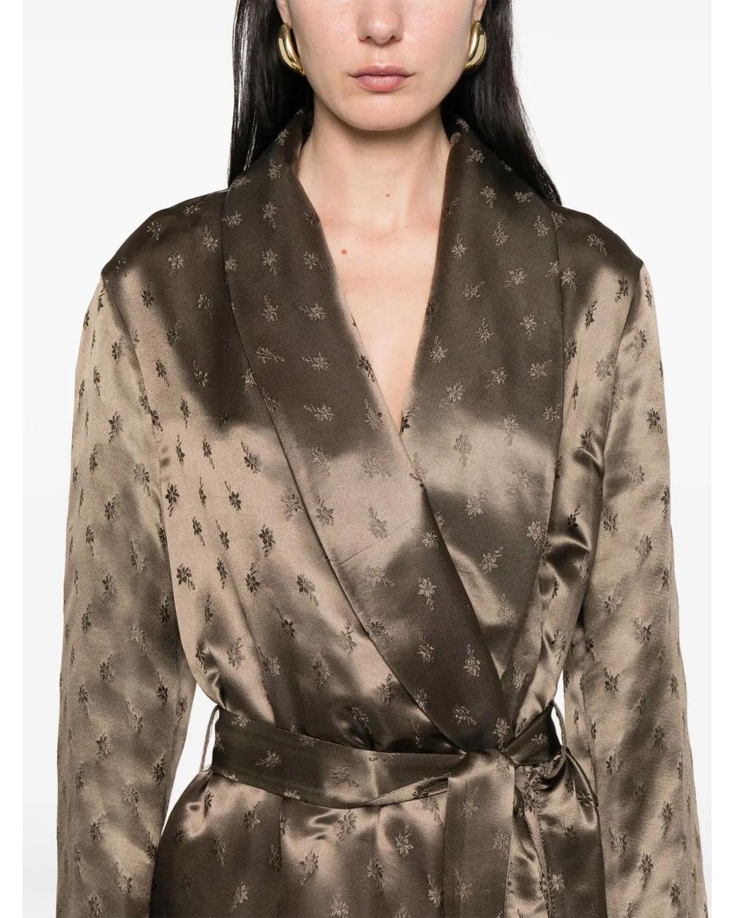 Fendi Natural Jacquard Overcoat