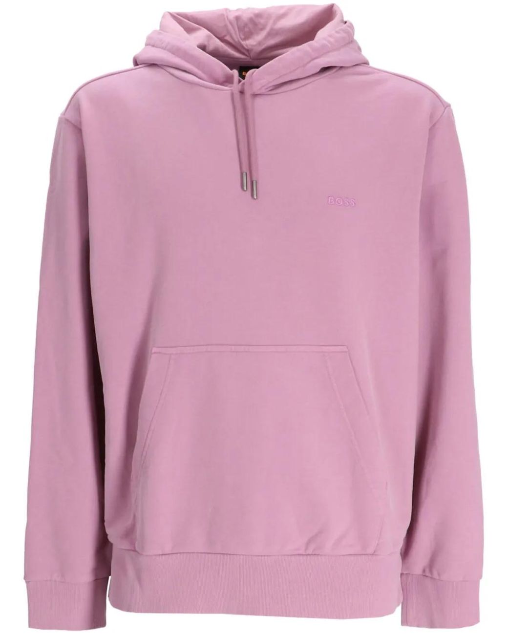 Boss Pink Logo-Print Hoodie for men